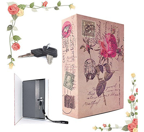 Caja Fuerte Con Llave, Rosas Hermosas, 9.6 X 6.2 X 2.2