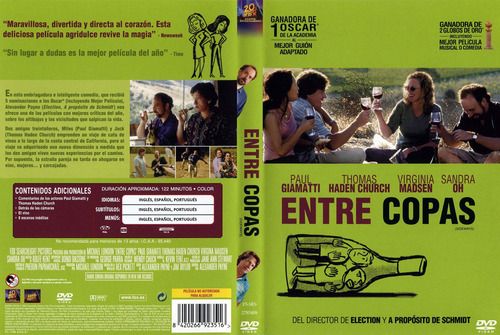 Entre Copas ( Sideways) - Vinos - Viñedos - Dvd