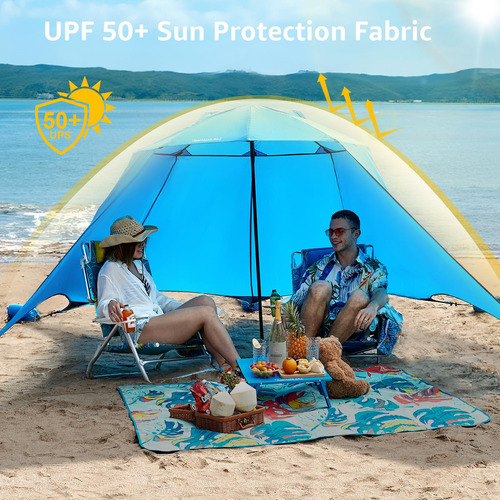 Toldo De Playa Upf 50 10.9 X 9.6 Pies Portátil Solar Eventos