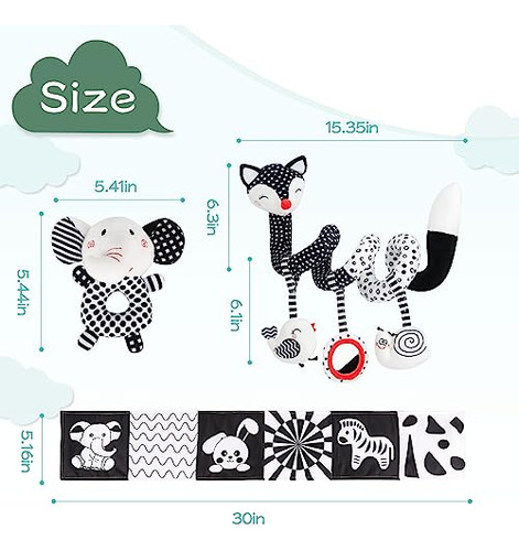 Set De 3 Juguetes Para El Asiento Del Coche Para Bebés De 0