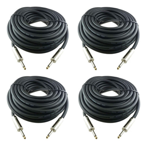 Yoico 4 Cables De Altavoz Profesionales De 1/4 A 1/4 Pulgada