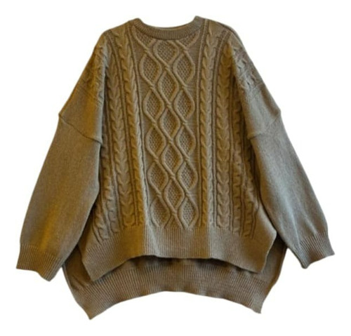 Sweater Maxi Oversize Lana Mujer Super Amplio