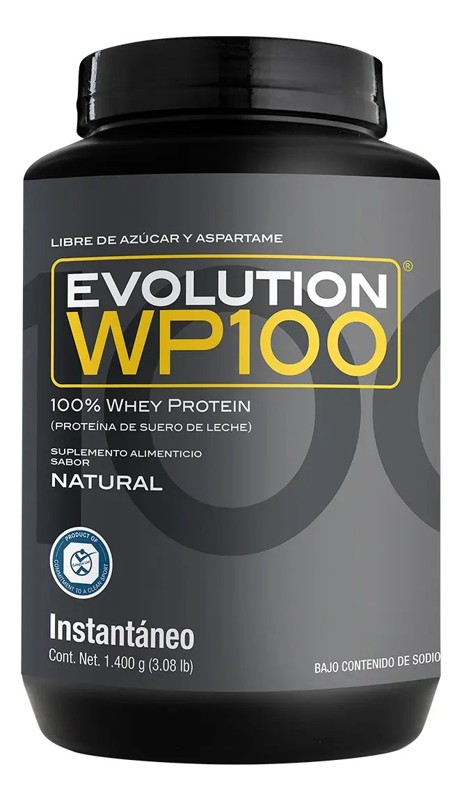 Proteina Whey | Proteína WP 100 | Protein en Polvo | Proteinas Sin Azúcar + Sin Carbs + Sin Grasa | 46 Servicios | Sabor Natural | Proteina Hidrolizada | Proteína Isolate | Proteína Suero | 1.4kg