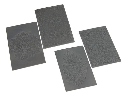4x Folhas De Textura De De Silicone Selos Ferramentas