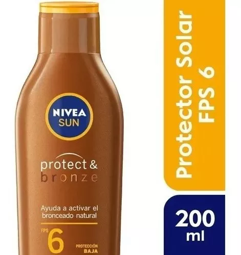 Protector solar Nivea Sun Protect & Bronze 6FPS en crema 200mL