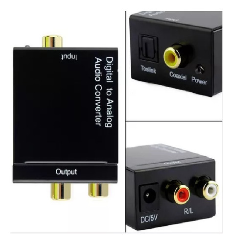 Conversor Rca A Audio Digital Con Coaxial O Fibra Optica Env