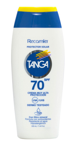 Bloqueador Tanga Spf 70 Adultos Crema - mL a $278