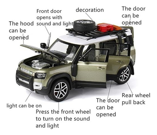 Land Rover Defender 1:22 Luz Y Sonido