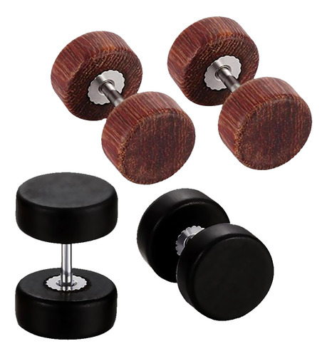 2 Pares Para Hombre Stud Pendientes De Pendientes De Oreja