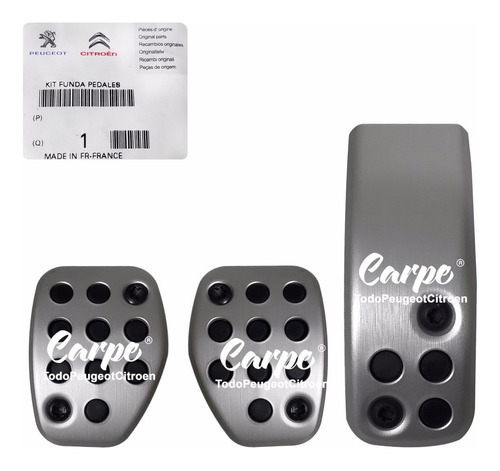 Kit 3 Pedalines Aluminio Peugeot 307 100% Legitimo Original