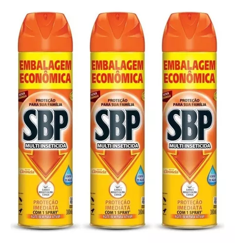 Multi-Inseticida Aerossol Óleo de Citronela SBP Frasco 450ml Grátis 150ml