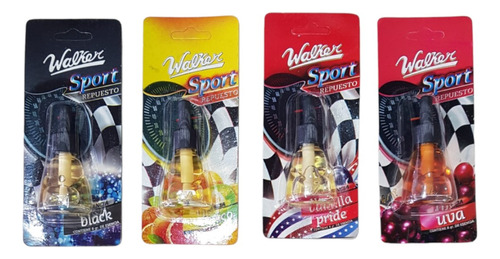 Aromatizador Auto Walker Repuesto Sport 4 Unidades Perfume