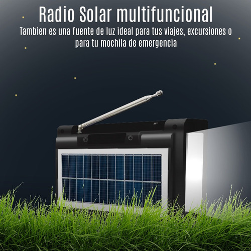 Radio Portatil Bluetooth Mp3 Panel Solar Altavoz Am/fm 