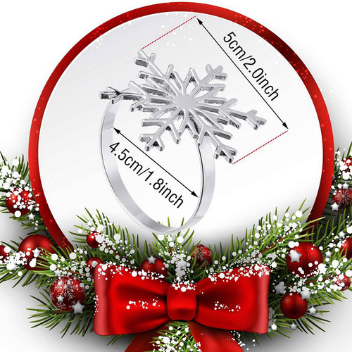 Servilletas Navideñas Con Forma De Copo De Nieve, 12 Unidade