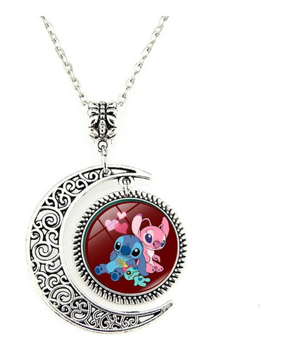 Disney-collar De Cristal De Lilo Y Stitch Para Muj Disney Mo