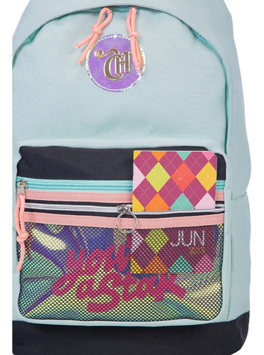Mochila Grande Capricho Sestini Candy Cor Menta