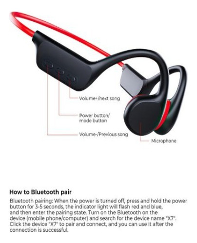 Auriculares Natación Ipx8 Conducción Osea 32gb+bt Negro