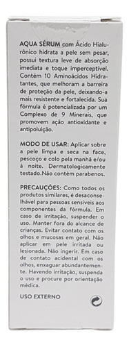 Aqua Sérum Hidratante 30ml Adcos Tipo De Pele Normal