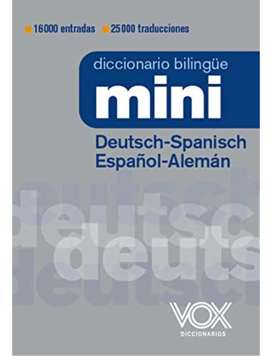 Diccionario Mini Deutsch-spanisch Espanol-aleman - Vv Aa 