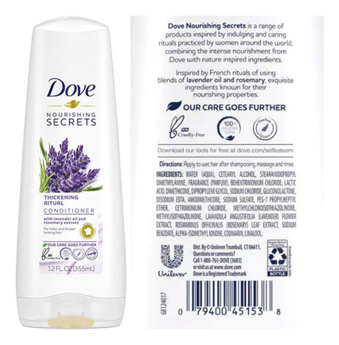 Conjunto De Cuidados Com O Cabelo Dove Nourishing Rituals Th
