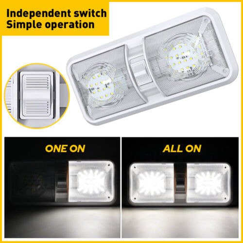 2pcs 12v Ceiling Fixture Double Dome 48 Led For Lights C Bbv