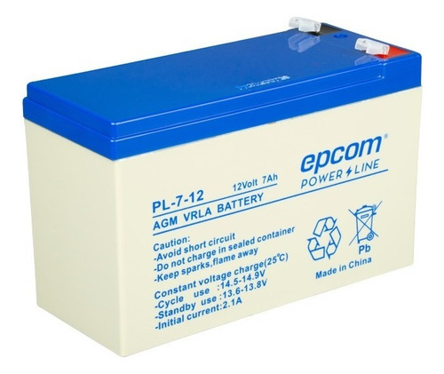 Epcom Ups Pl-7-12 F1 Respaldo Reemplazo Recargable Para Ups
