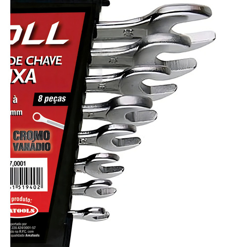 Jogo De Chave Fixa - 6 Peças - Noll Cor Prateado