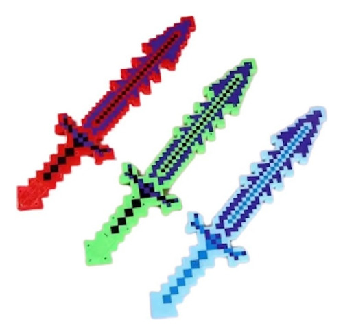 Figura Mazo Espada Minecraft  Con Luces Y Sonido De 66 Cm