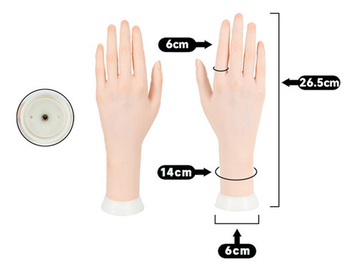 Maniquí De Mano Plegable Para Práctica De Manicura,