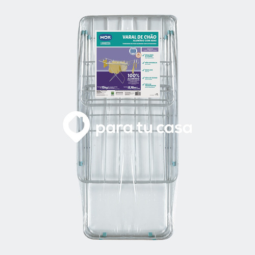 Imagen 7 de 10 de Tendedero Tender Ropa Plegable Alas Aluminio Mor 1º Calidad