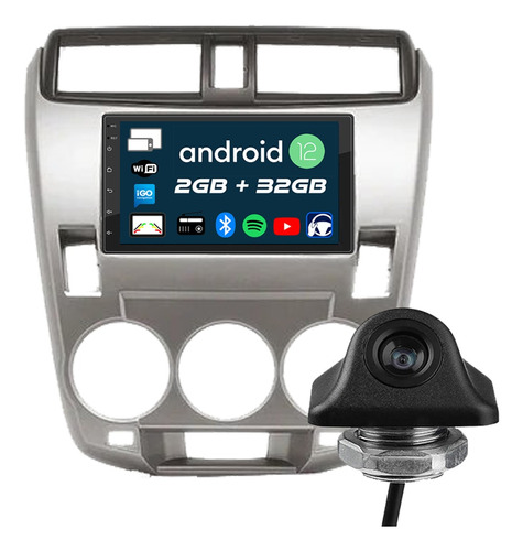 Pantalla Android 7 Honda City Manual Gps Bt Wifi + Camara