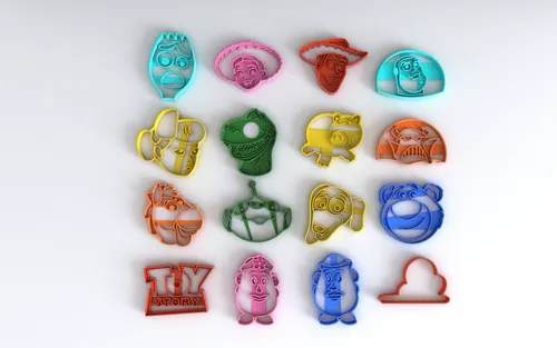 Toy Story Cortante Molde Fondant Para Galletas X 9 Unidades