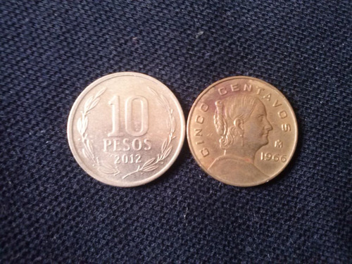 Moneda México Cinco Centavos Bronce 1966 (c31)