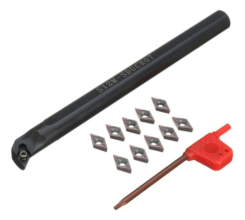 S12m-sducr07 Barras De Mandrinar + 10 Piezas Dcmt0702