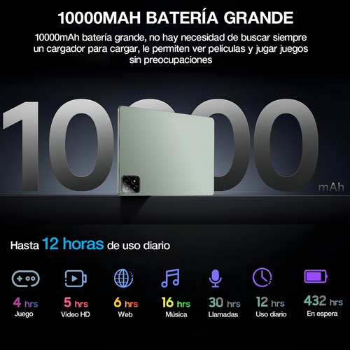 Tablet 10.1'' Android 12 Hd Ips 8gb Ram +256gb Rom Wifi 5g 8800mah Lawuto Tablets