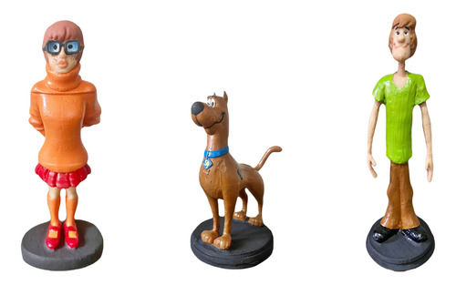 Kit Bonecos Salsicha Velma E Scooby-doo Resina 20cm