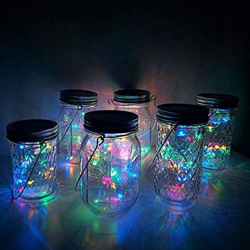 Cynzia Solar Mason Jar Lights Paquete De 20 Luces De Cadena 