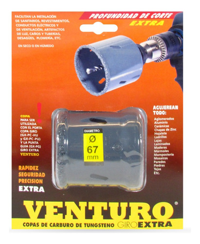 Mecha Sierra Copa Carburo Tungsteno 67mm Venturo Giro Extra