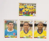 Comprar Lote 4 Figurita Colombia Mundial Francia 1998