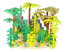 Comprar Hayder Jungle Trees Plants Bloques De Construcción Con Base,