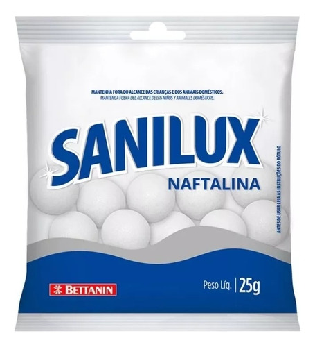 Naftalina Sanilux 25g 12 Perlas Aprox. Brasileñas