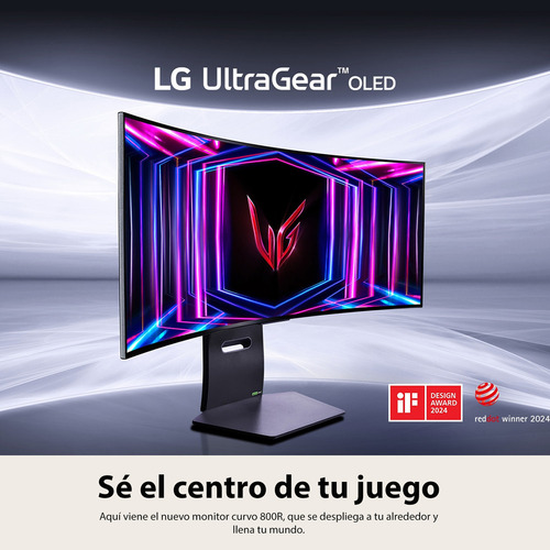 Monitor LG 34 Gaming Curvo Oled 240hz 0.03ms Hdr400 Color Gris