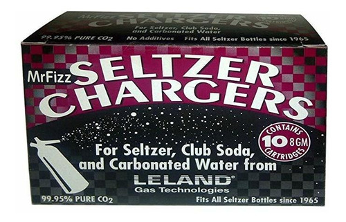 Leland Soda Cargadores Cargadores Seltzer Co2, 40 Count