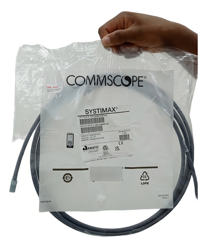 Patch Cord Cat6a Lszh 4,26m U/utp Cinza Systimax Commscope