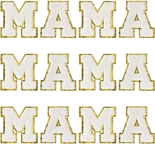 Letras De Hierro Parches Ropa Mama Decorativo Reparaciã...