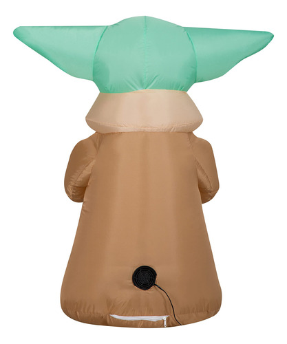 Inflable De Navidad Grogu Con Rana 1.07 Metros Marrón