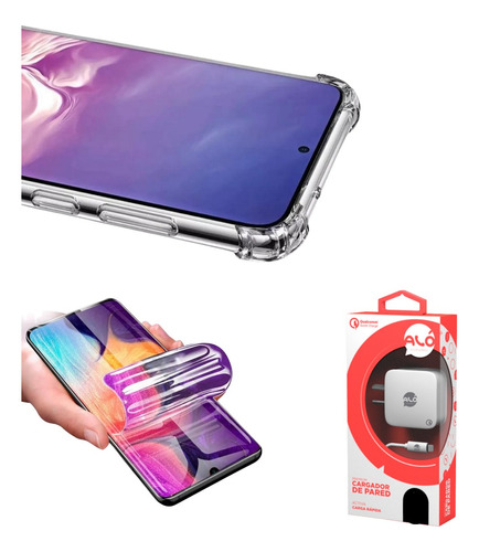 Combo Funda Para Samsung + Hidrogel + Cargador Cable Tipo C