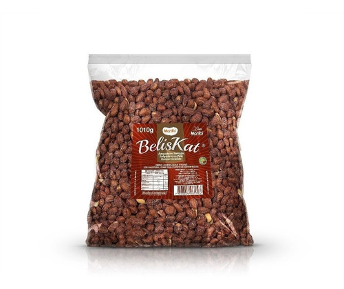 Imagem 1 de 2 de Amendoim Torrado Salgado Com Pele Com Sal 1kg Beliskat
