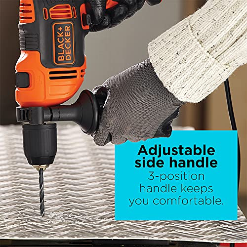 Black Y Decker Behd201 - Taladro Con Cable Color Negro Y Roj