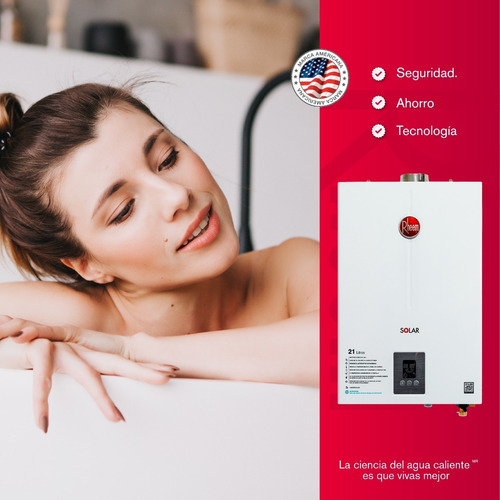 Calentador De Agua 21lt Gas Propano Tiro Forzado Dig Rheem